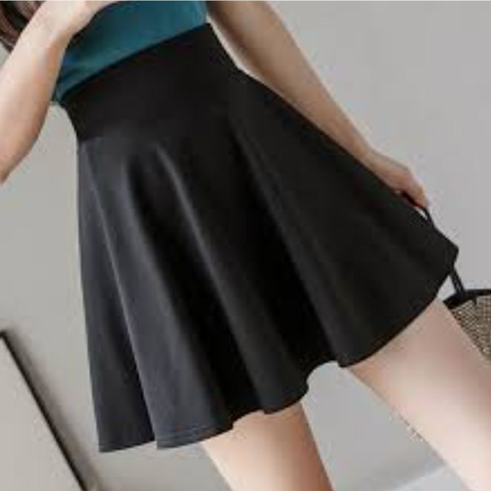URBAN COCOΒ WOMEN"S BASIC VERSATILE STRETCHY FLARED CASUAL MINI SKATERβSKIRT